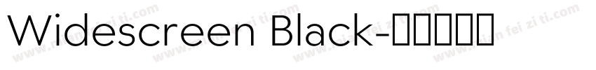 Widescreen Black字体转换